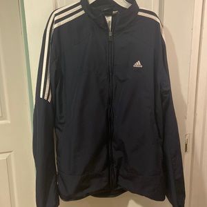 Adidas navy windbreaker jacket
